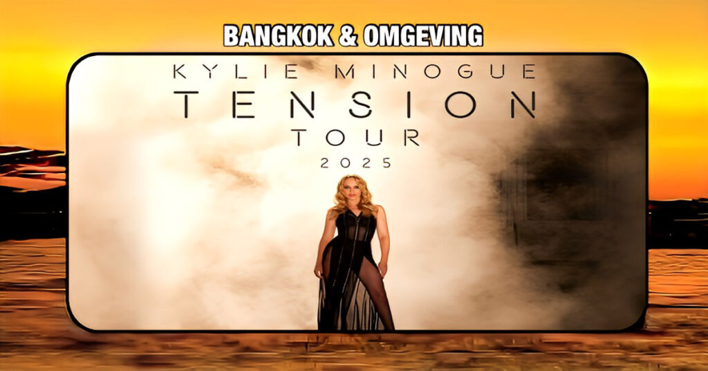 Goed nieuws voor de fans van Kylie Minogue, zij sluit haar Tension Tour 2025 over 6 weken in Thailand af