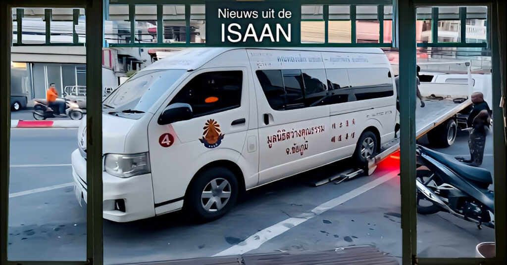 Man gaat er vanuit Noordoost-Thailand vandoor met een ambulance en wordt vervolgens honderden kilometers verder gearresteerd 