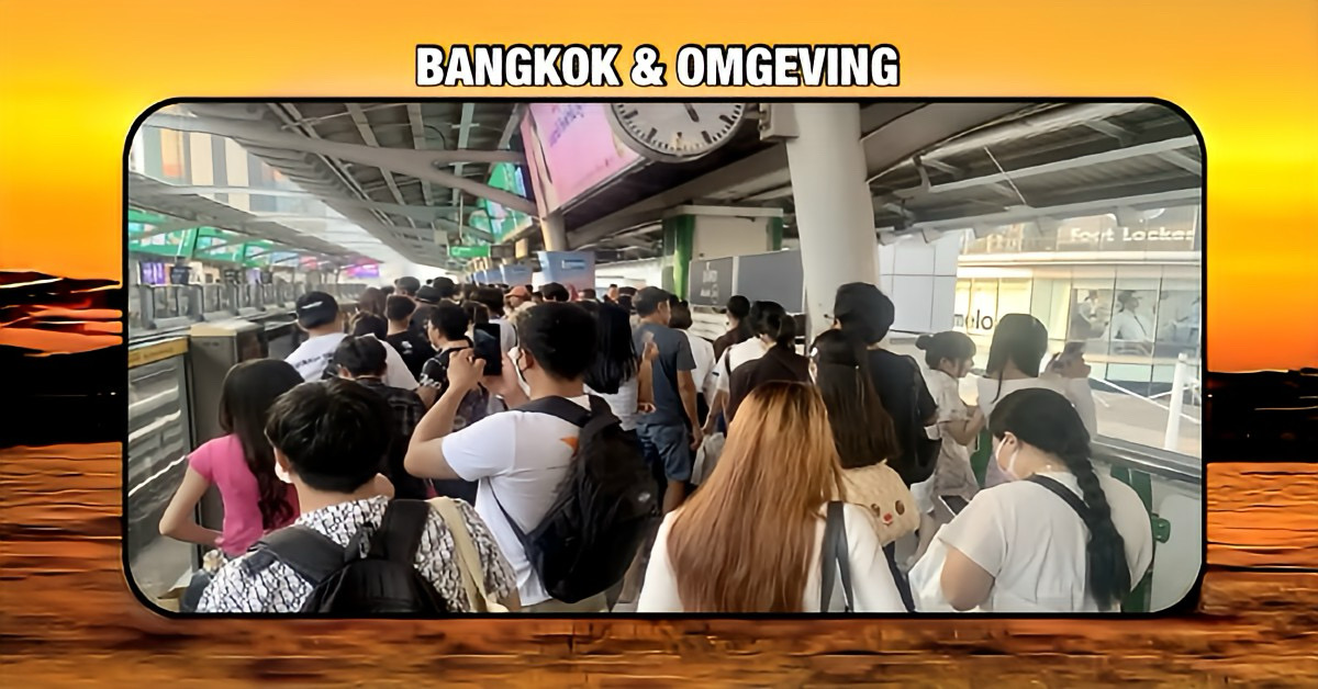 Gisteren pakte meer dan 1,63 miljoen reizigers in Bangkok de gratis metro vanwege de intense luchtvervuiling