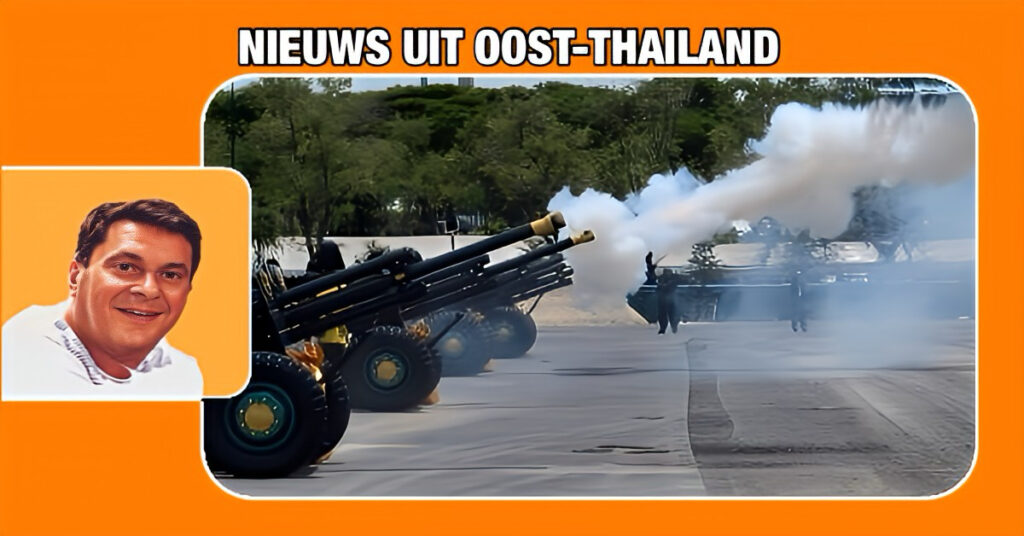 Explosie bij het afvuren van saluutschoten voor de Thaise strijdkrachten: twee soldaten zwaargewond waarbij bij een de arm moest worden geamputeerd