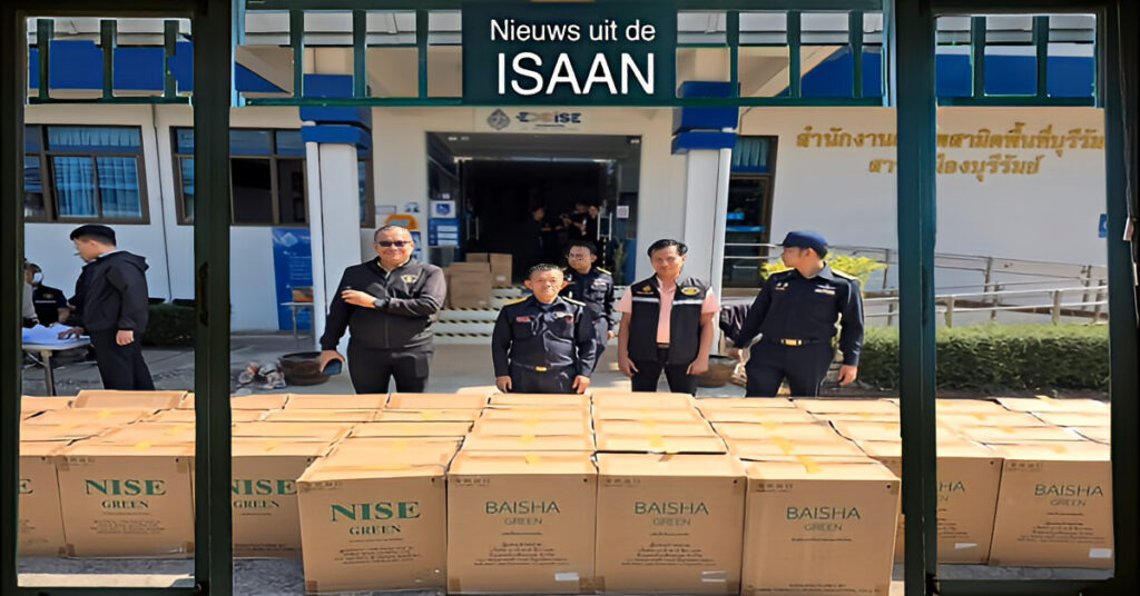 In Noordoost-Thailand is een illegale sigarettenhandel opgerold, waarbij voor 42 miljoen baht aan Chinese sigaretten zijn geconfisqueerd.