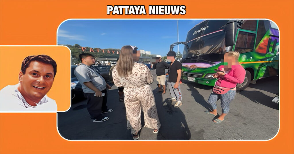 Toeristenpolitie Pattaya trekt buitenlandse gidsen aan hun jasje en arresteert hen voor het illegaal werken in Thailand 