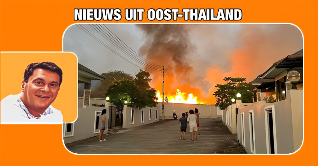 Een verwoestende brand woedt momenteel in het Khao Krathing-bos van Bang Saray in Oost-Thailand, en de omwonenden aanschouwen de situatie met angst en bezorgdheid
