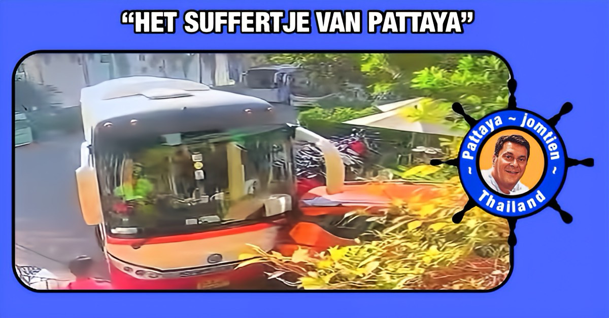Verhit parkeerconflict leidt tot aanrijding tussen tourbus en SUV in Pattaya