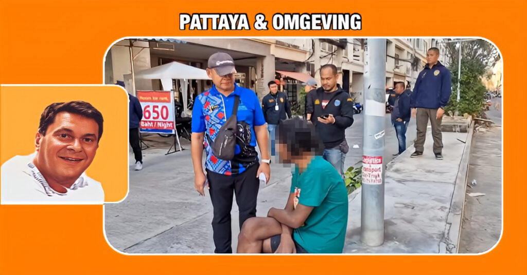 Politie Pattaya bezocht samen met de districtspolitie een beruchte buurt in Jomtien om drugshandel en -gebruikers aan te pakken