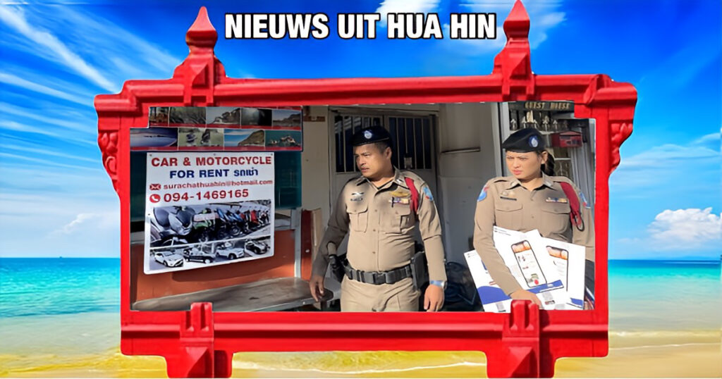 Toeristenpolitie Hua Hin heeft de plaatselijke motorverhuurders aan bestaande veiligheidsmaatregelen herinnerd