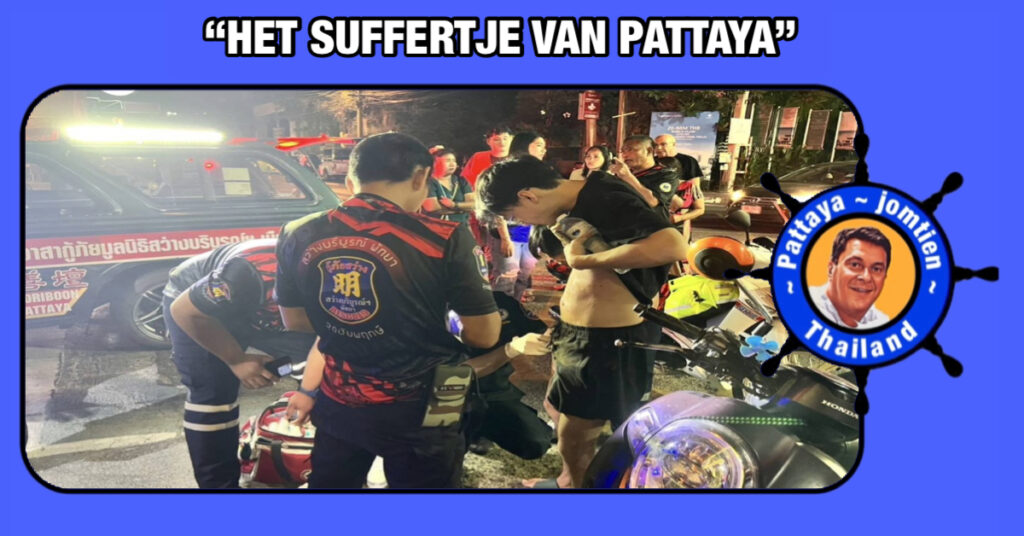 Een vuurwerkdoos in Pattaya viel om en lanceerde vuurpijlen in alle richtingen, waardoor twee toeristen gewond raakten