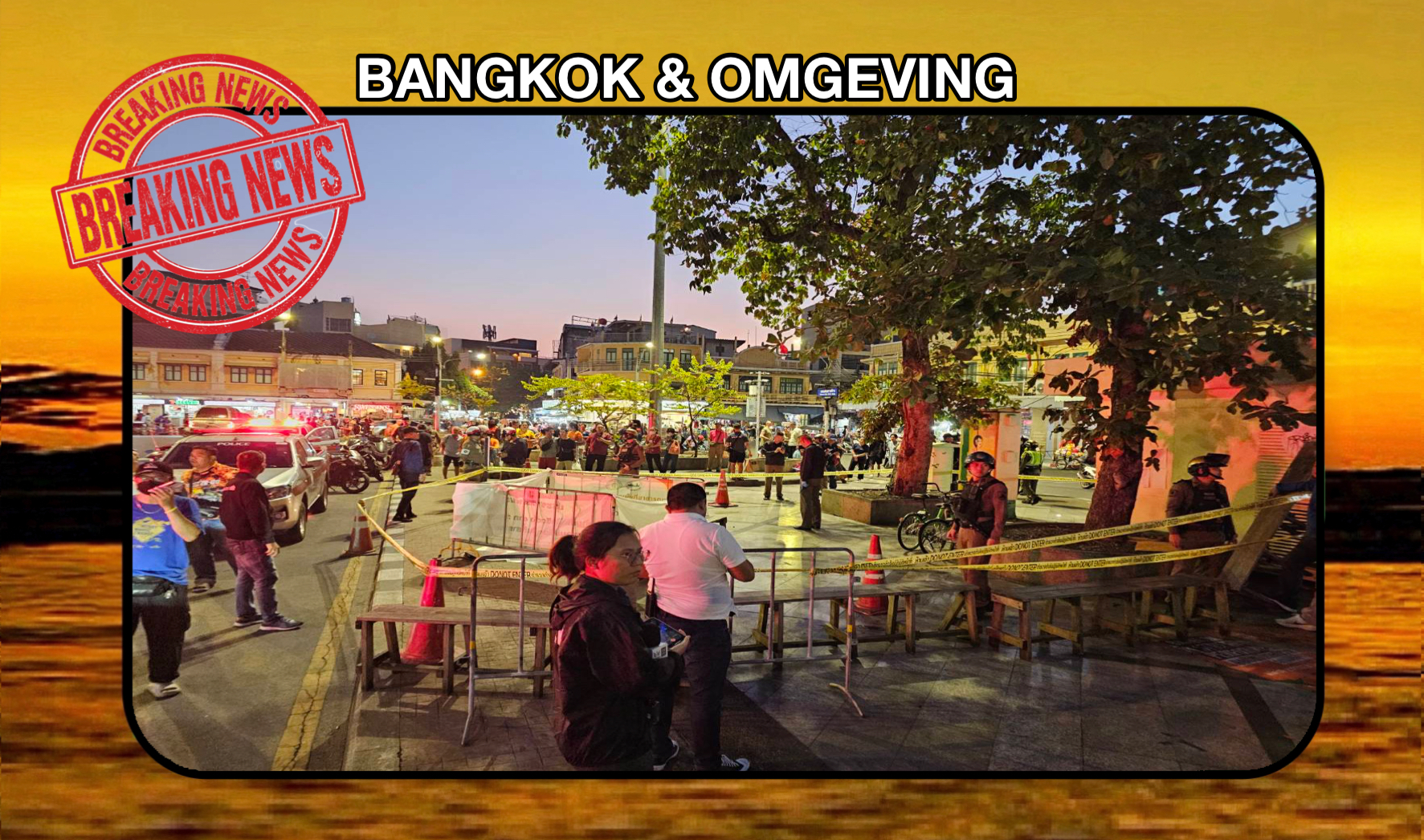 BREAKING | Een politieke activist werd gistermiddag in het hart van Bangkok vermoord, de politie is naarstig op zoek naar een voormalig marinier van het Thaise leger.”