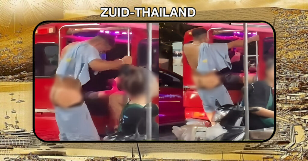 Ongepast gedrag van buitenlandse toerist in Baht-bus roept heftige discussies op in Thailand