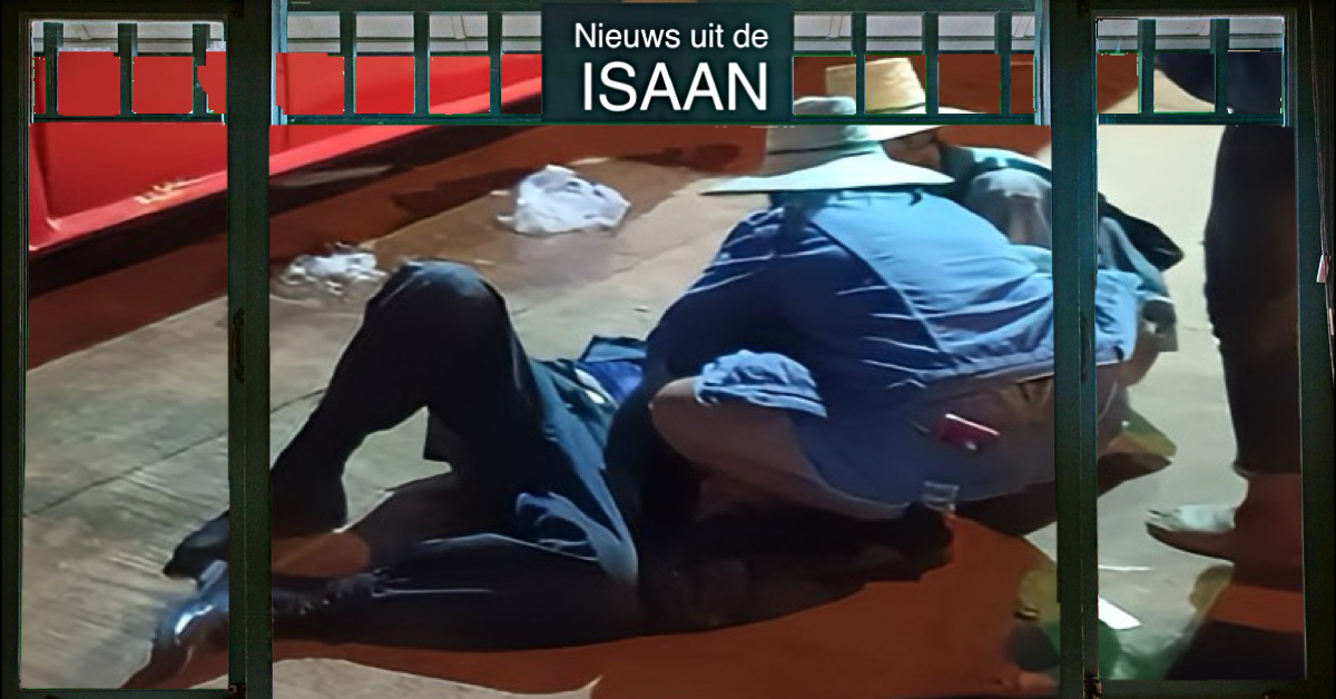 Psychisch verstoorde man slaat tijdens Fan Yot-viering in Noordoost-Thailand zes mensen, waaronder een politieagent, knock-out