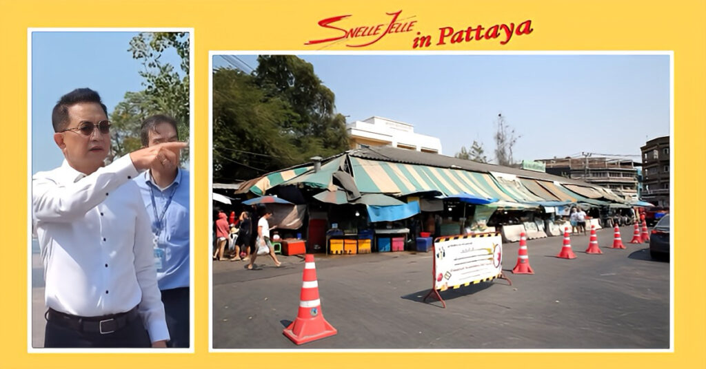 Ambtenaren van Pattaya hebben een bezoek gebracht aan de bijna voltooide renovatie van de Lan Pho Naklua Seafood Market