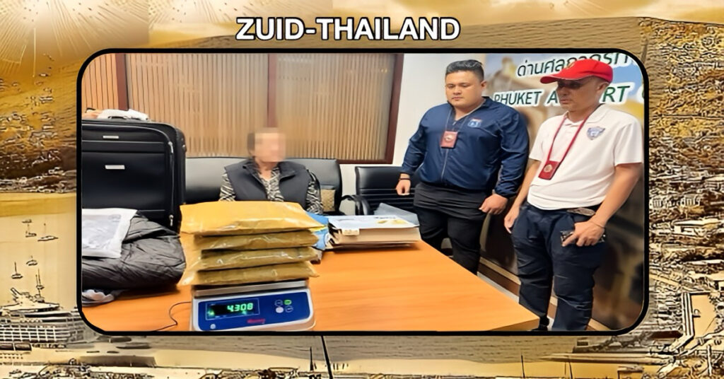 Amerikaanse vrouw loopt in Thailand tegen de lamp voor het smokkelen van methamfetamine ter waarde van 1,29 miljoen baht