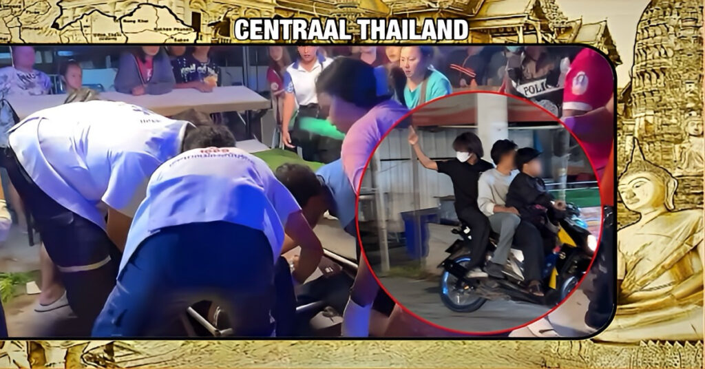 Tieners zorgen voor gewelddadige opschudding tijdens tempelbeurs in Centraal-Thailand