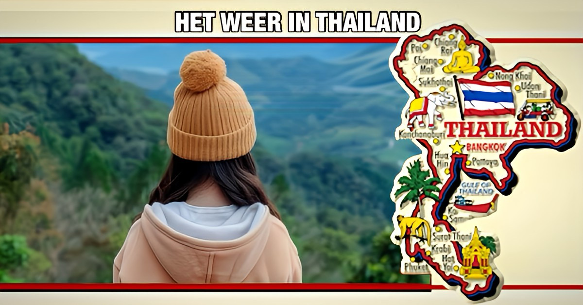 Hallo allemaal! Hier de weersverwachting voor vandaag voor heel Thailand