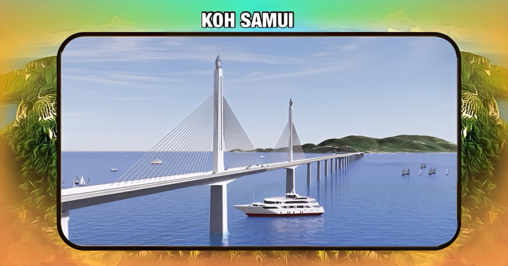Het boren voor de prestigieuze brug van Koh Samui naar het vasteland van Surat Thani in Zuid-Thailand is begonnen. 