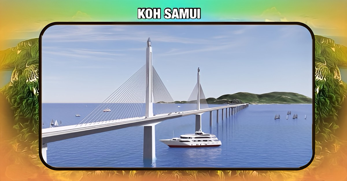 Het boren voor de prestigieuze brug van Koh Samui naar het vasteland van Surat Thani in Zuid-Thailand is begonnen.