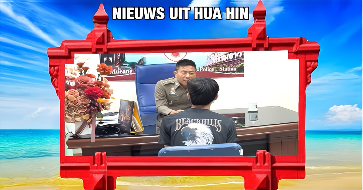 Pingpongbom gooier door de politie van Prachuap Khiri Khan in een mum van tijd gearresteerd