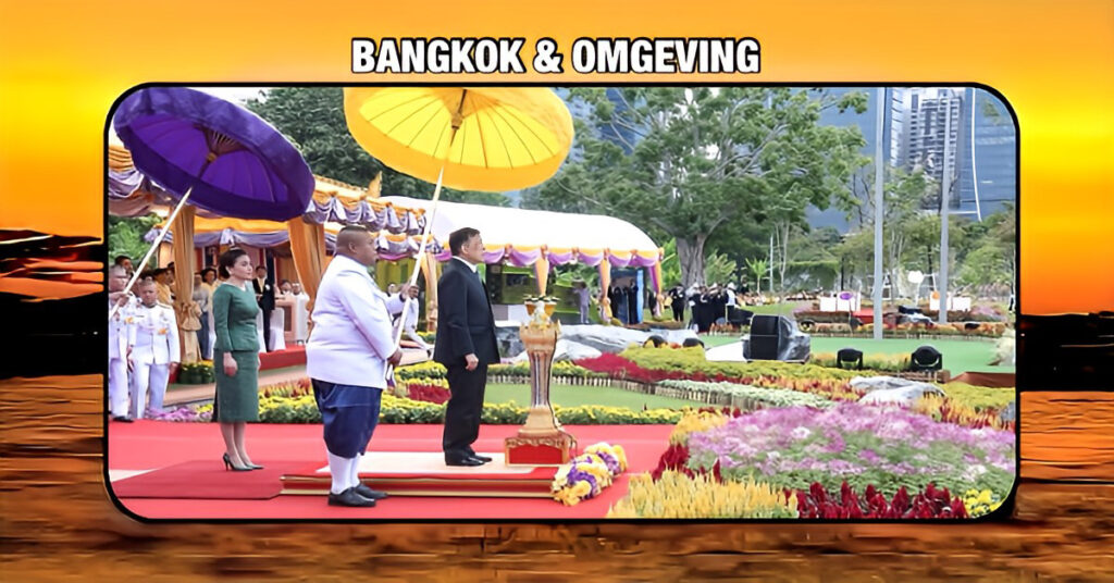 Koning Vajiralongkorn van Thailand heeft het gerenoveerde Queen Sirikit Park in Bangkok heropend