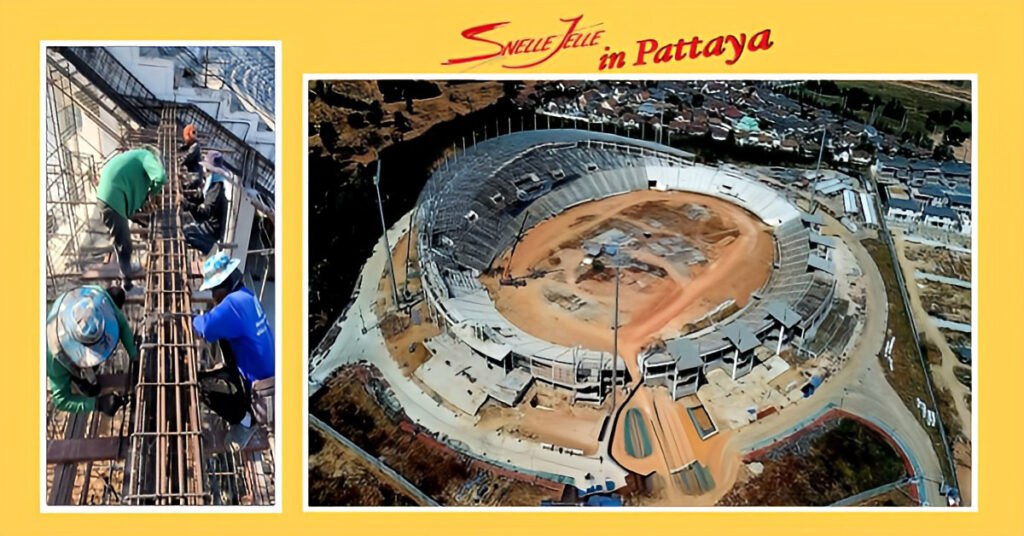 Zal het nieuwe stadion van Pattaya eindelijk gereedkomen? nu na 17 jaar is de bouw pas voor 44% gerealiseerd!