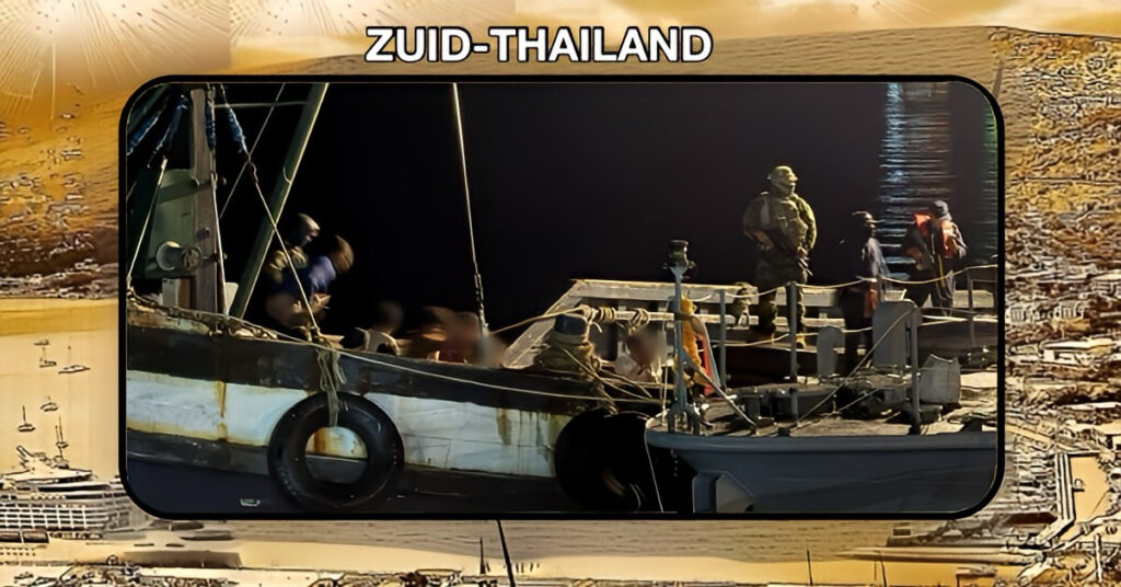 Opnieuw heibel in de territoriale wateren van Thailand: de Thaise marine heeft een Myanmarese vissersboot geënterd en sleept deze naar Ranong