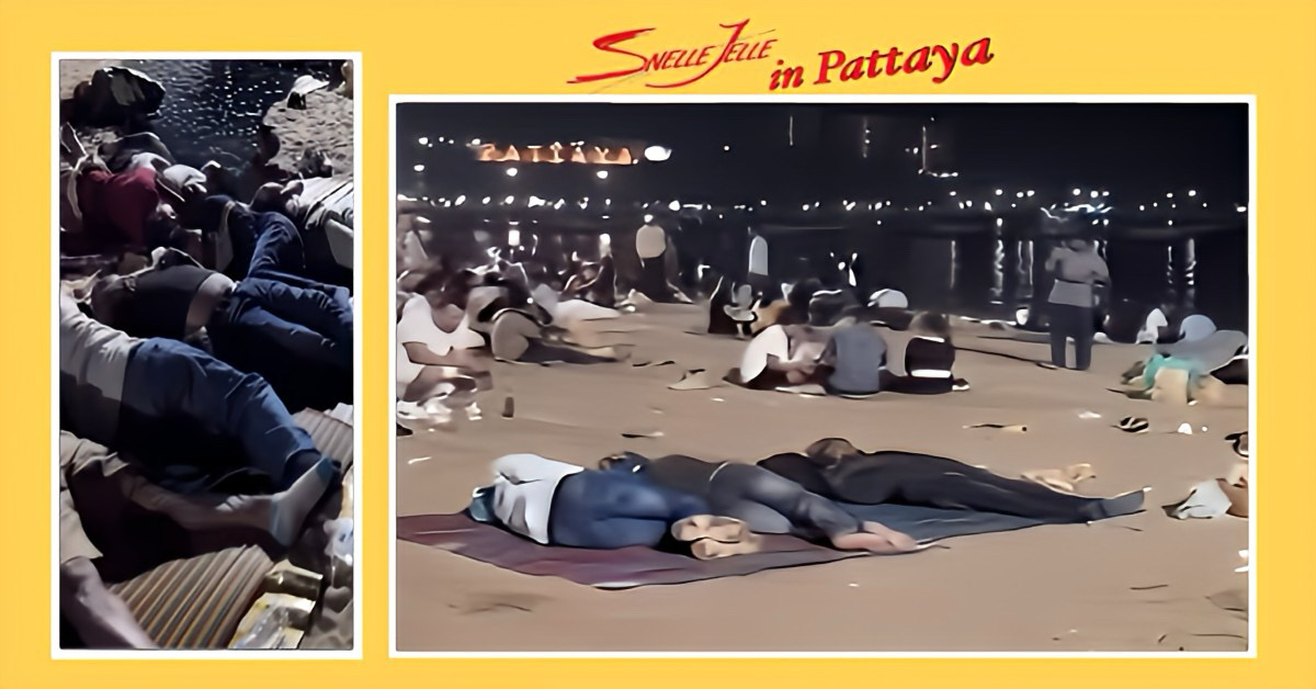 🎥 | HOMMELES IN PATTAYA, na het verschijnen van een video van slapende Indische toeristen op het strand, die zuipen en de boel vervuilen