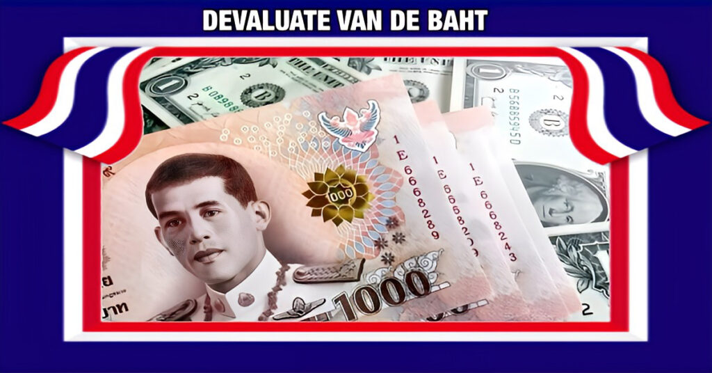 De wereldwijde handelsconflicten zorgen voor een verdere devaluatie van de Thaise baht