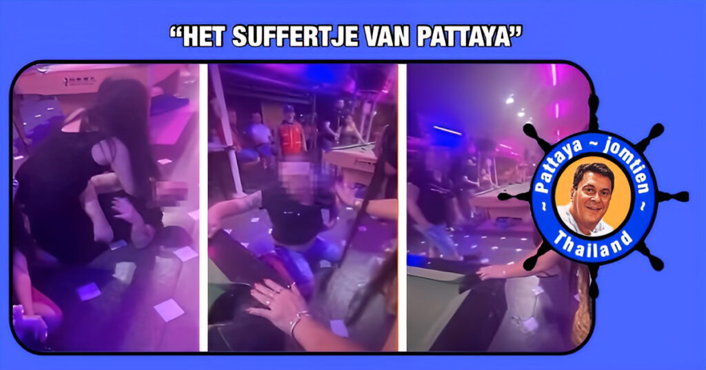 Brit wordt in Pattaya door woedende Thaise barmeisjes vanwege onbetaalde rekening de bar uitgeslagen