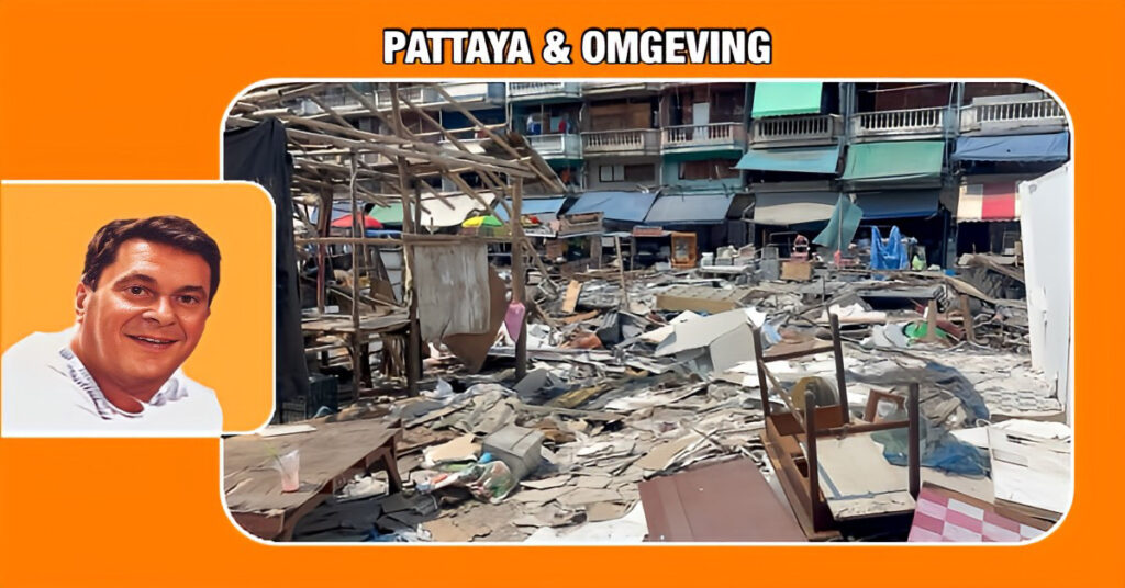 Olleke Bolleke in Thailand volgt de voortgang van de sloop van de gebouwen in Soi 3 van Jomtien
