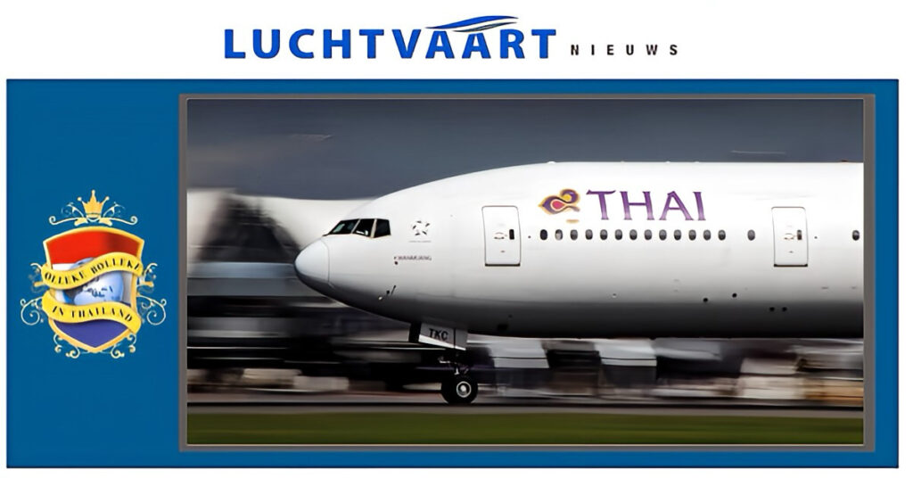 Vliegtuig van Thai Airways onderweg naar Singapore keert onverwacht terug naar Thailand door technische problemen