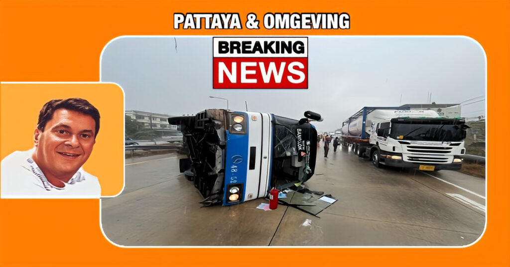 BREAKING NIEUWS | Bus van Bangkok naar Pattaya gekanteld, 40 gewonden naar omliggende ziekenhuizen gebracht