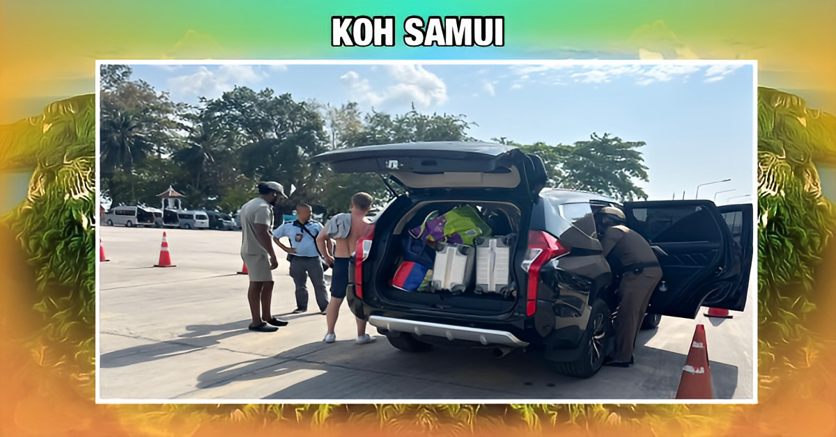 Politie en immigratiedienst van Thailand hebben weer twee Britten opgepakt voor de smokkel van cannabis.