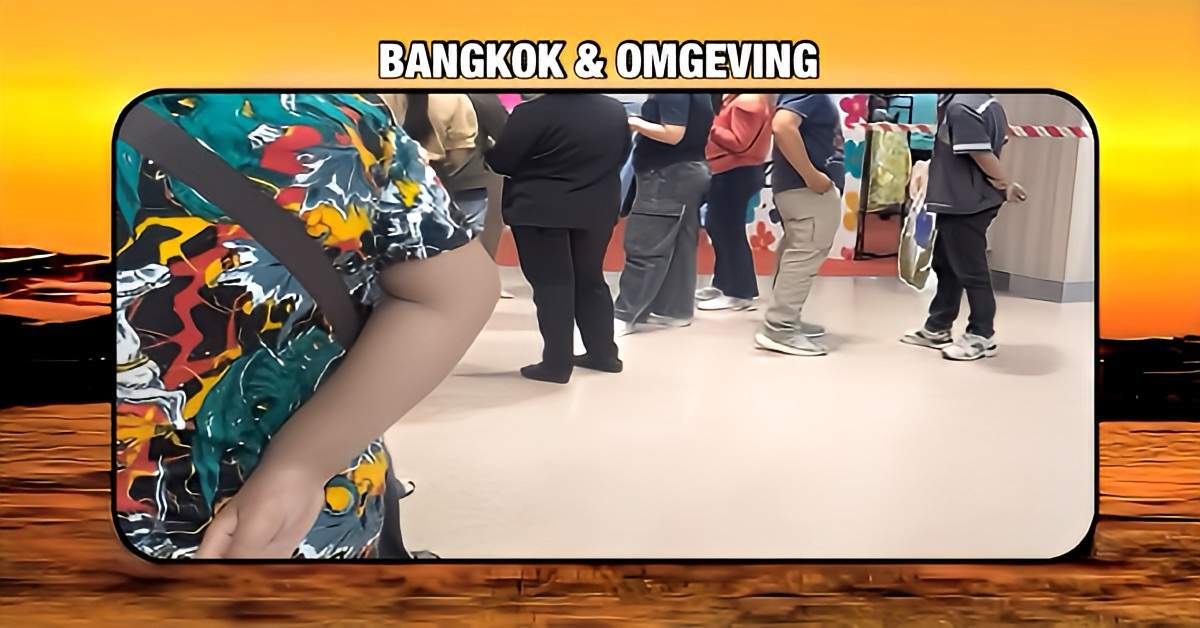 Een Thaise man sprong van de vierde verdieping van een winkelcentrum op Rama 2 in Bangkok en overleed daarbij, wat het publiek in shock achterliet