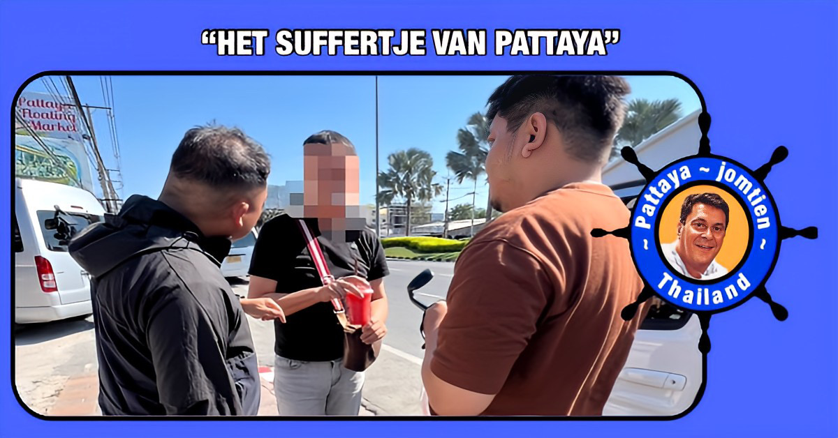 Toeristenpolitie van Pattaya plukt een stiekeme Koreaanse gids van straat!
