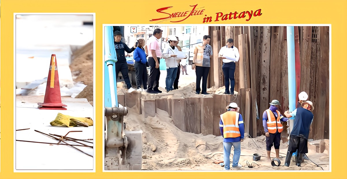 De Jomtien Beach Road in Pattaya is bijna klaar, tegen het einde van dit jaar zouden er geen overstromingen meer moeten optreden