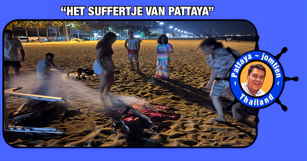Ongeoorloofd kampvuur op het strand van Pattaya leidt tot oproep voor strengere handhaving