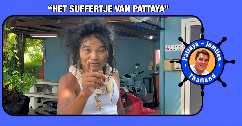 Thaise motorrijder met de slang om zijn nek overtuigt politie dat hij helemaal niet “Ting Tong” is, maar gewoon vakantie in Pattaya viert!