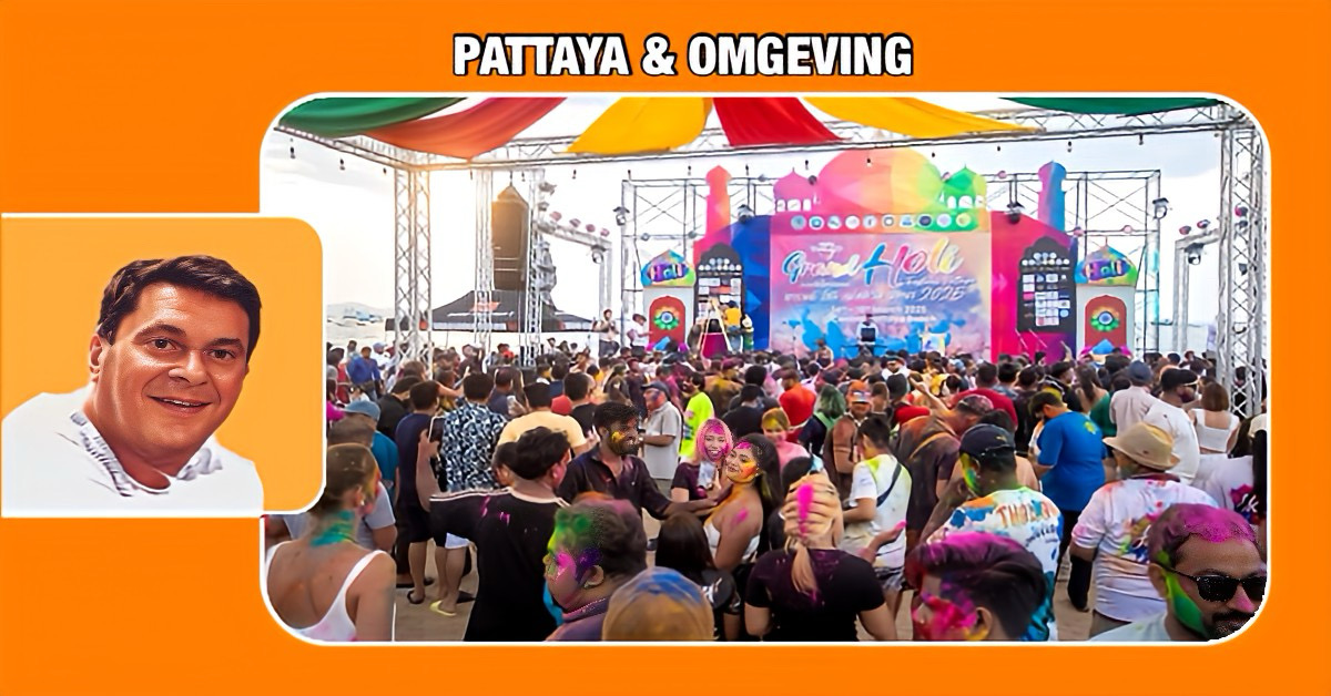 Wilt u vandaag gekleurd door het leven gaan, bezoek dan deze zondagmiddag Holi Festival in Pattaya