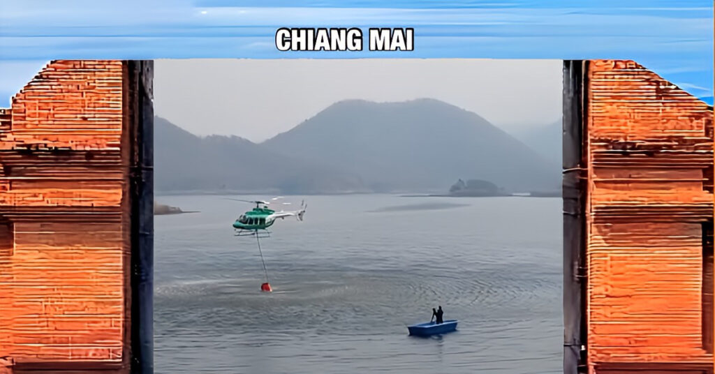 Helikopterpiloot in Noord-Thailand neemt een adequate actie en weet daarmee een catastrofe te voorkomen