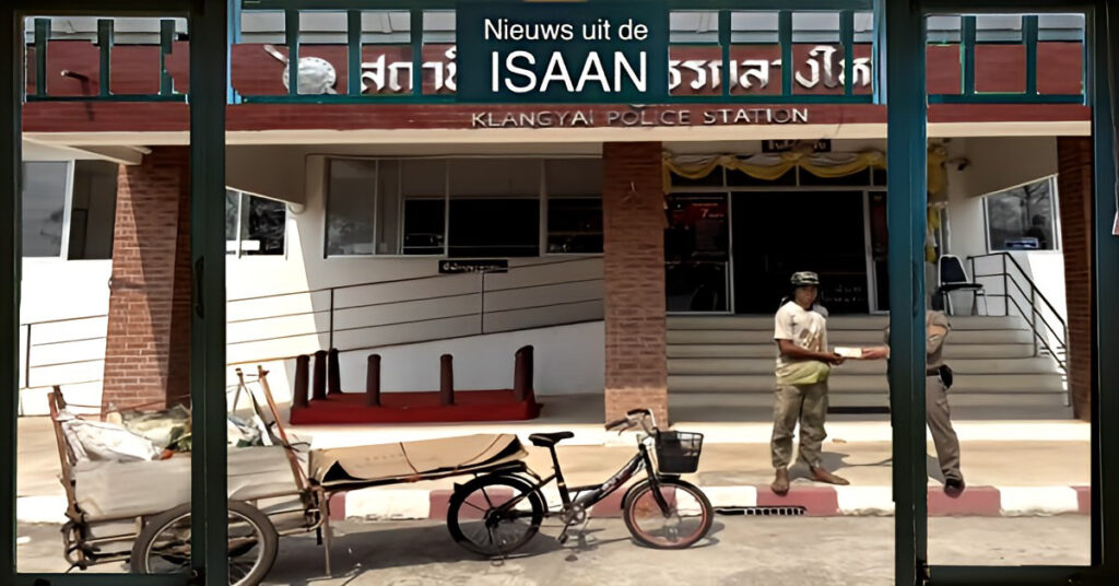 Thaise vrouw in Noordoost-Thailand beloont eerlijke vuilnisman met een baan na het terugbezorgen van verloren geld