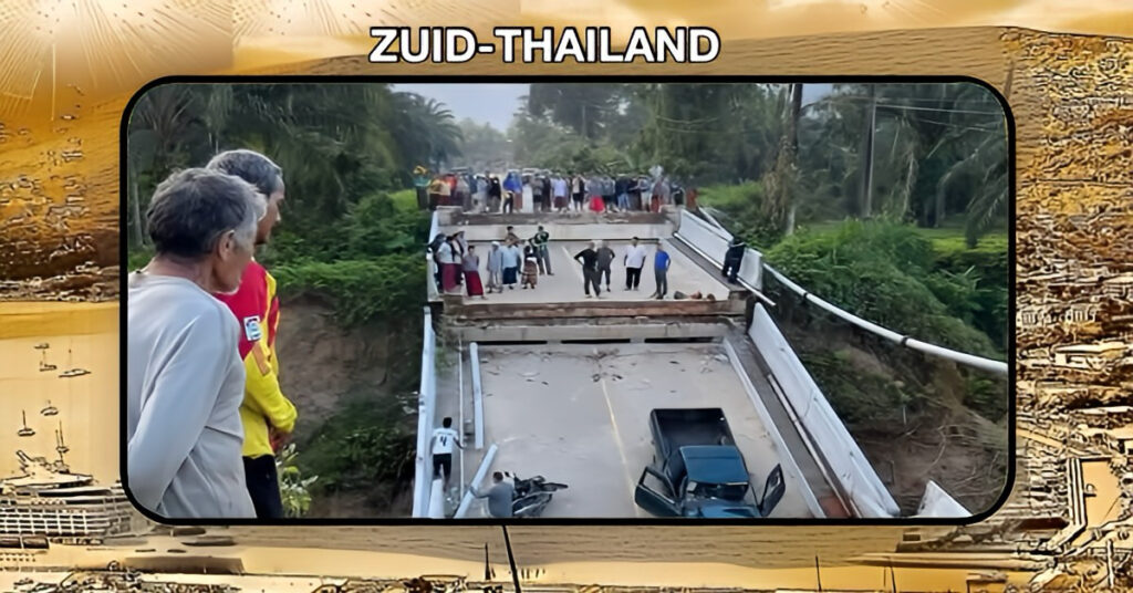 Viaduct in Zuid-Thailand stort in: één dodelijk slachtoffer en drie gewonden