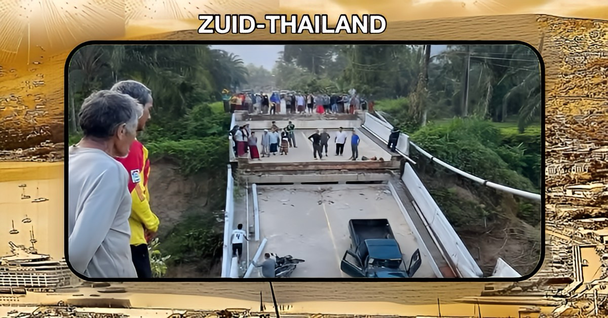 Viaduct in Zuid-Thailand stort in: één dodelijk slachtoffer en drie gewonden