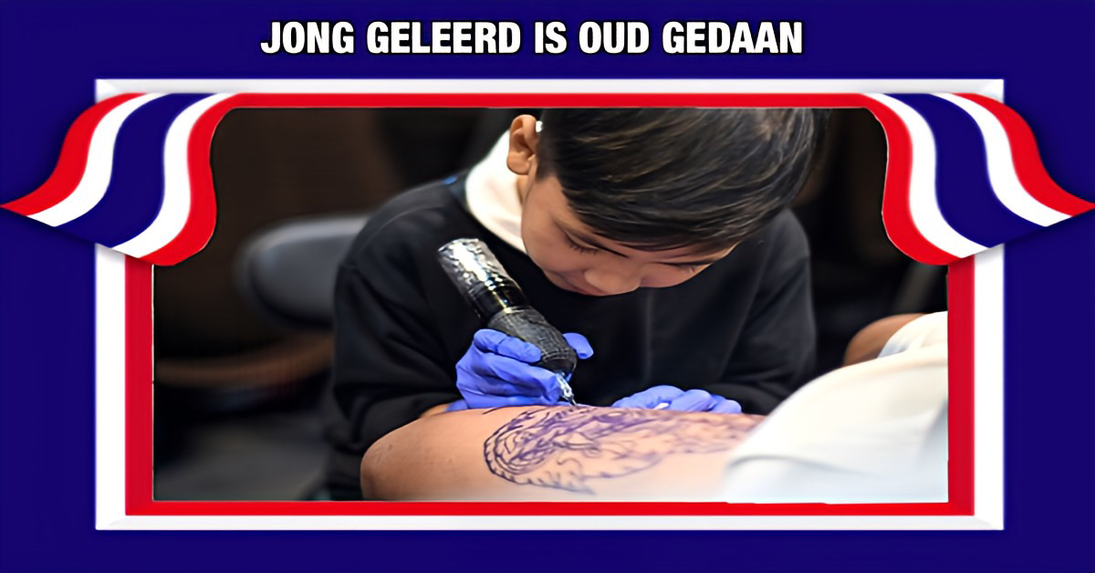 Negenjarige jongen uit Bangkok kwalificeert zich als jongste tatoeëerder van Thailand!