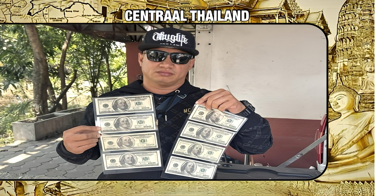 Motortaxichauffeur in Centraal-Thailand verliest bijna 30.000 baht door nep-dollaroplichting