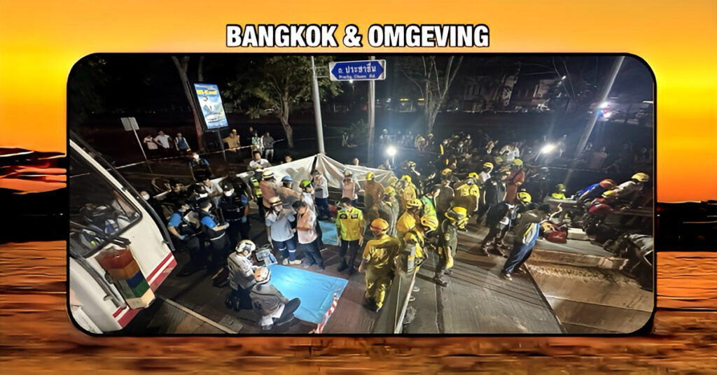 Elektrocutie in een ondergrondse put aan de Pracha Chuenweg in Bangkok eist twee levens