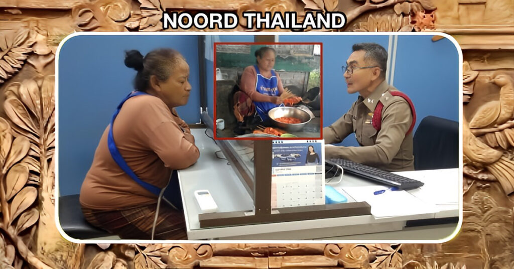 Woekeraars in Noord-Thailand intimideren een verkoopster van kipsaté inzake geleend geld
