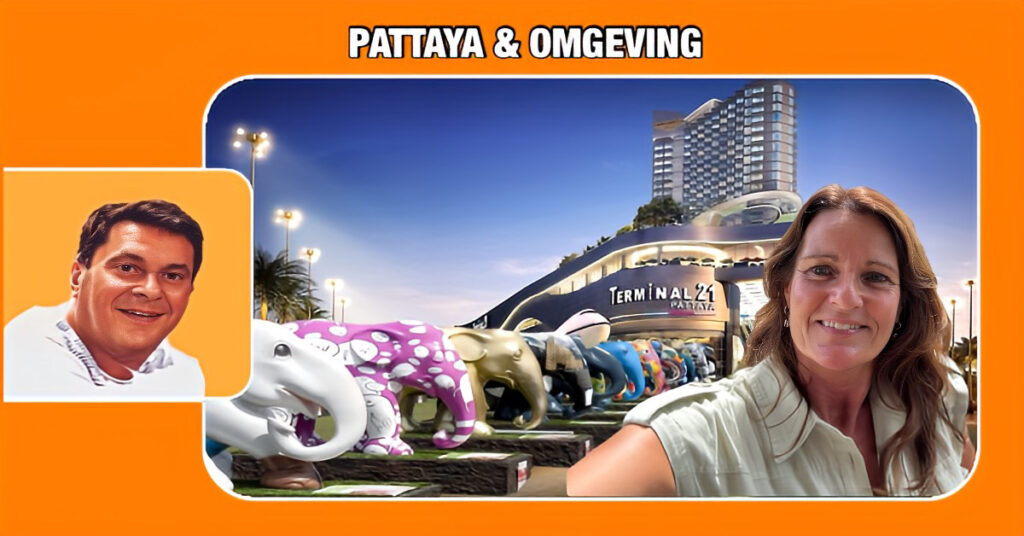 De Nederlandse Jeanette Brüske Woelinga timmert vanuit Noord-Thailand aan de weg en dirigeert haar colonne olifanten naar Pattaya.