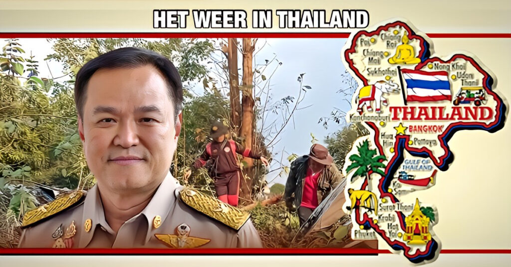 Ministerie van Binnenlandse Zaken Thailand waarschuwt voor heftige zomerstormen