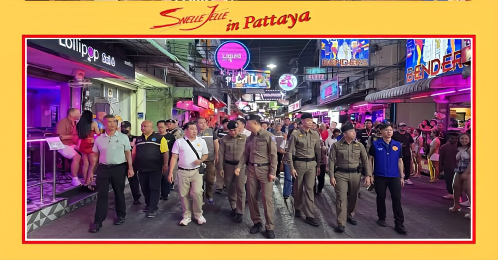 “Hoog bezoek” uit Bangkok inspecteert ter verbetering van het toeristisch beheer de beruchte Soi 6 in Pattaya