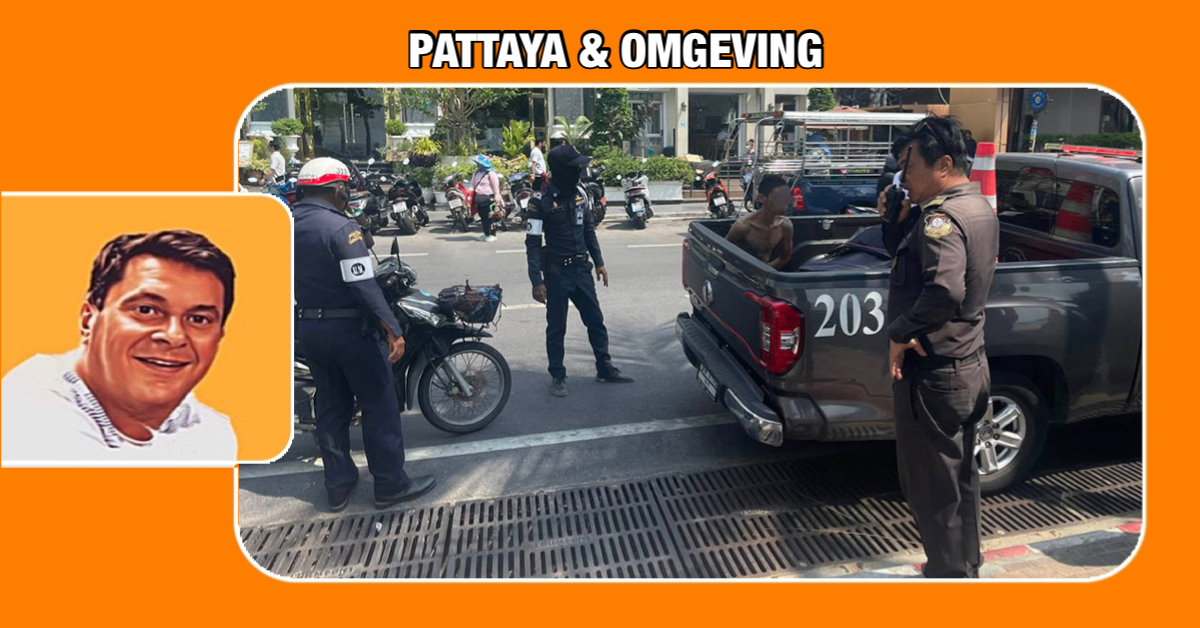 Aziatisch echtpaar op het strand van Pattaya aangehouden voor het lastigvallen van toeristen