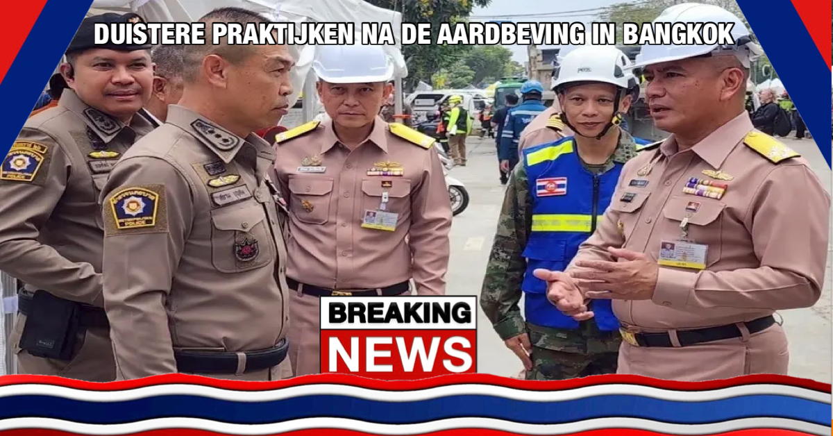 BREAKING:- Thailand onderneemt juridische stappen tegen vijf Chinese staatsburgers wegens ongeoorloofde toegang tot de ingestorte wolkenkrabber in Bangkok.